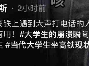 原来在高铁上发疯真的有用